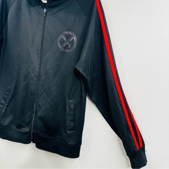 Marvel X-Men Zip Up Track Jacket Mens Superhero Graphic Black Y2K Size L - Picture 5 of 12